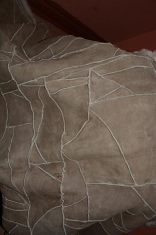Lammfelldecke Kuschelwolke Beige geschoren 210x150cm